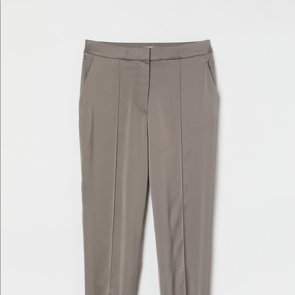 NWT H&M silver gray satin joggers size 8 - Picture 5 of 8